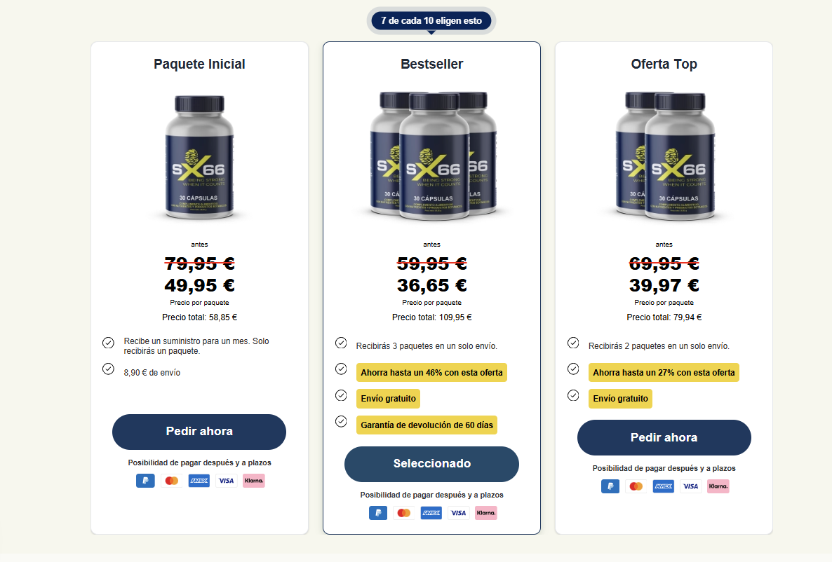 SX66 Male Enhancement Spain